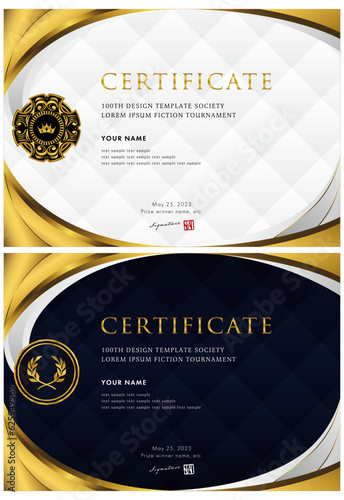 賞状１００（横）certificate　award　表彰状　celebration