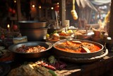 Food tourism concept exploring authentic local flavors, Generative AI