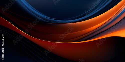 Abstract Blue and orange HD wallpaper blue ,Abstract background 3d wave in bright orange and blue colour 