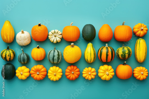 Festive holiday flatlay with Halloween theme. Generative AI illustration.