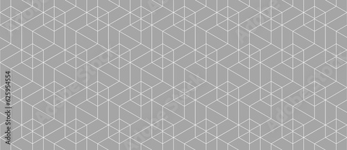 Vector seamless cubic hexagon pattern. Abstract geometric low poly background. Stylish grid texture.