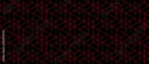 Vector seamless cubic hexagon pattern. Abstract geometric low poly background. Stylish grid texture.