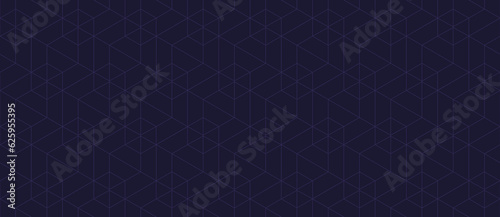 Vector seamless cubic hexagon pattern. Abstract geometric low poly background. Stylish grid texture.