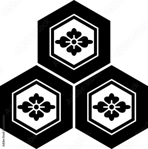 家紋（三つ盛亀甲花菱紋/浅井長政）