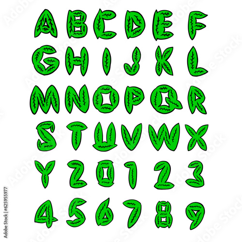 alphabet leaf