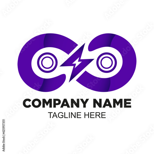 Vector Owl Infinity Radient Modern Logo Suitable for a Company Logo