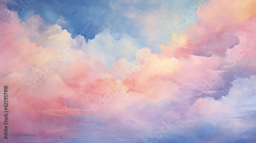 watercolor sky and clouds