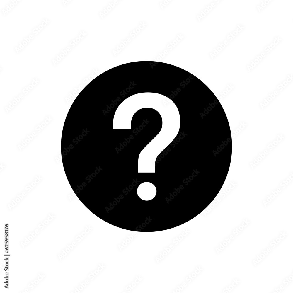 Question mark, help support icon vector isolated on circle background Question mark, help support icon vector isolated on circle background