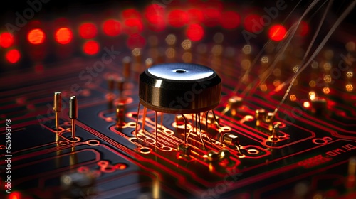 laser diode integrated into a circuit board.