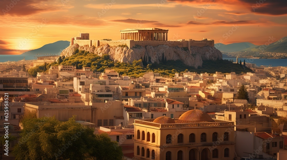 Greece - Athens (ai) - obrazy, fototapety, plakaty 