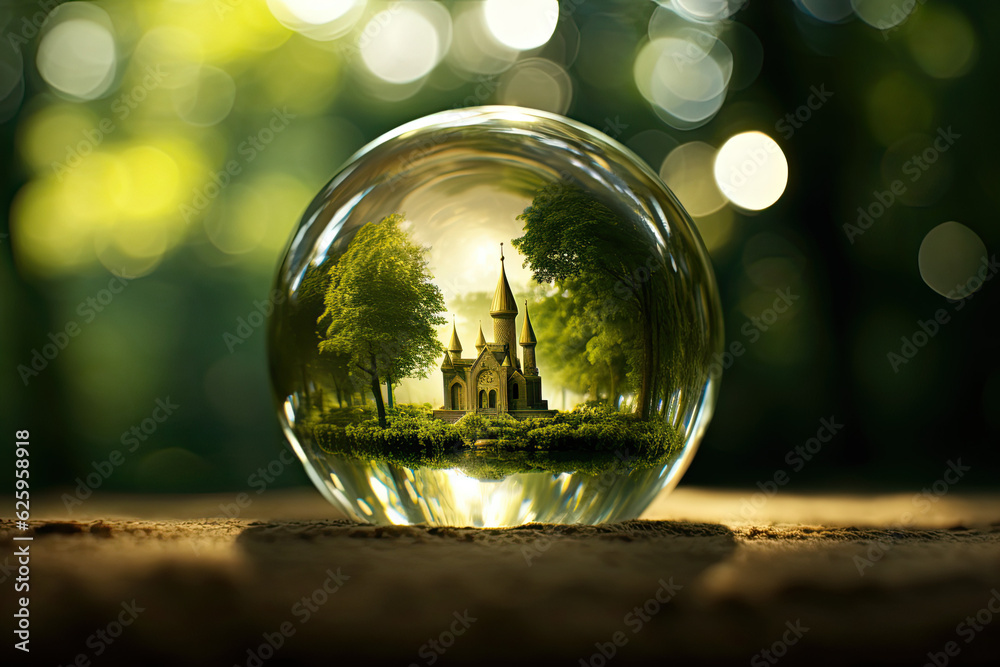 crystal ball on the background crystal ball on the background