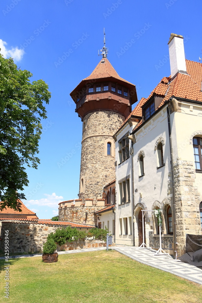 Castle Hnevin in city Most, Czech Republic