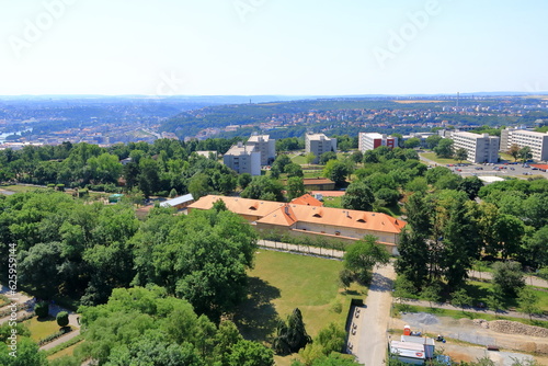 Prague beautiful panoramic aerial view from above, czech republic