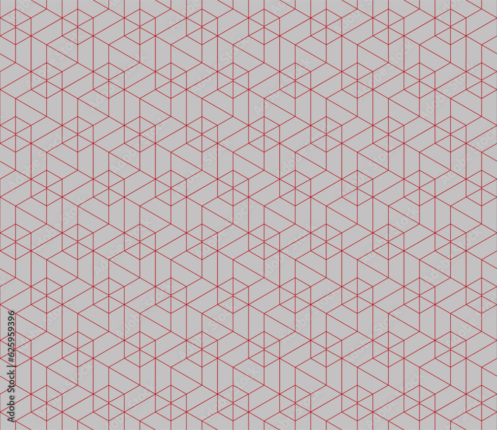 Vector seamless cubic hexagon pattern. Abstract geometric low poly background. Stylish grid texture. Vector seamless cubic hexagon pattern. Abstract geometric low poly background. Stylish grid texture.
