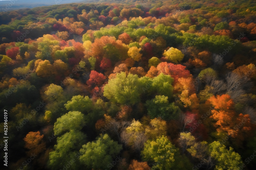 autumn in the forest, generative AI
