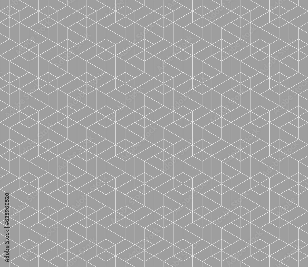 Vector seamless cubic hexagon pattern. Abstract geometric low poly background. Stylish grid texture. Vector seamless cubic hexagon pattern. Abstract geometric low poly background. Stylish grid texture.
