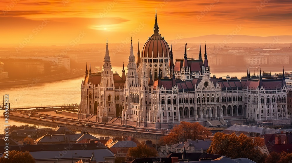 Naklejka premium Hungary - Budapest (ai)