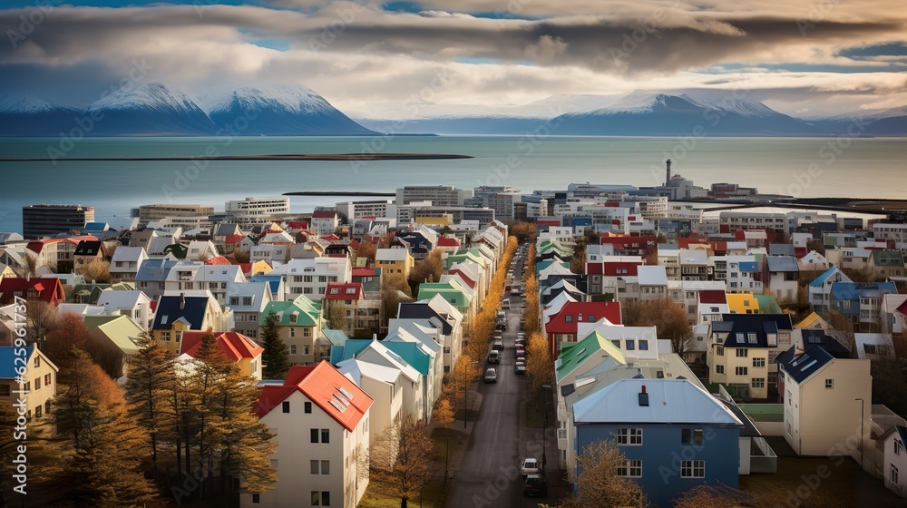 Iceland - Reykjavik (ai) - obrazy, fototapety, plakaty 