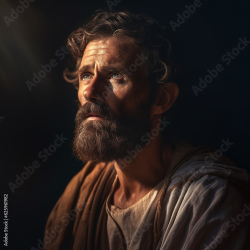 Close up portrait of the Saint Mark the Apostle and Evangelist photo