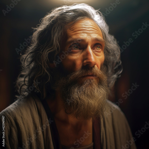 Canvastavla Close up portrait of the Saint Matthew Apostle and Evangelist