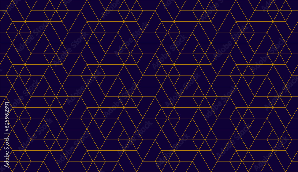 Vector seamless cubic hexagon pattern. Abstract geometric low poly background. Stylish grid texture.