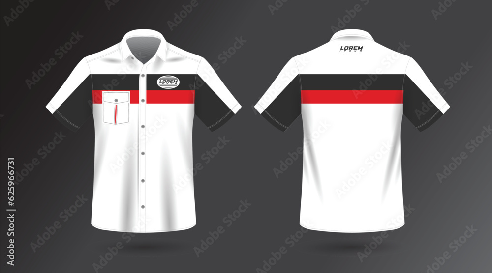 Naklejka premium short sleeve work shirt