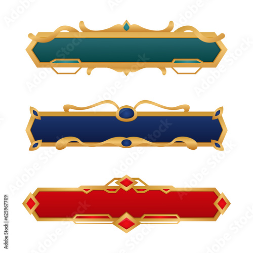 luxury gold game label set