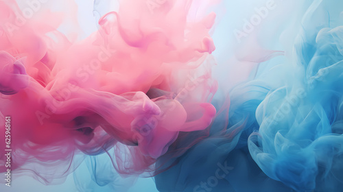 Dreamy Realm: Pastel Teal and Pink Smoke in an Enchanting Abstracts