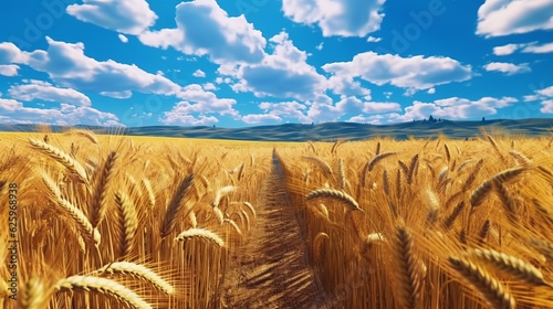 Wheat field, Background, Generative ai photo