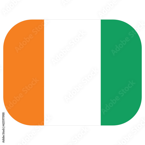 Free Download Ivory Coast flag. Ivory Coast flag shape design - GFXLoad