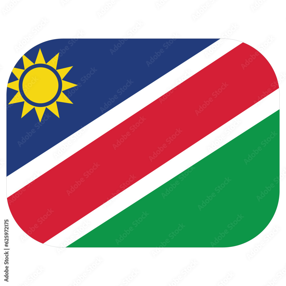 Obraz premium Namibia flag design shape. Flag of Namibia design shape