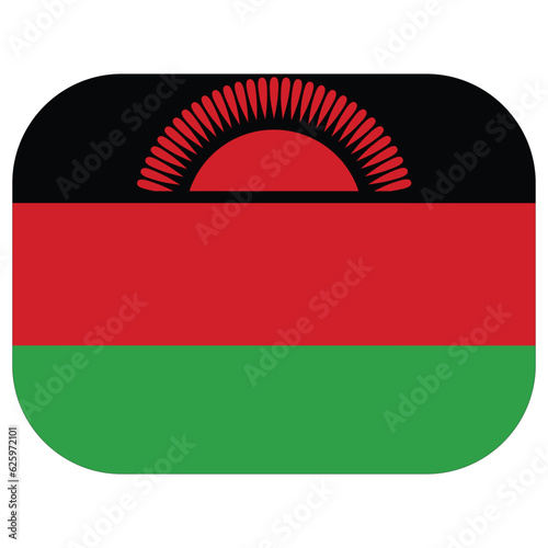 Free Download Flag of Malawi design shape. Malawi flag shape. - GFXLoad