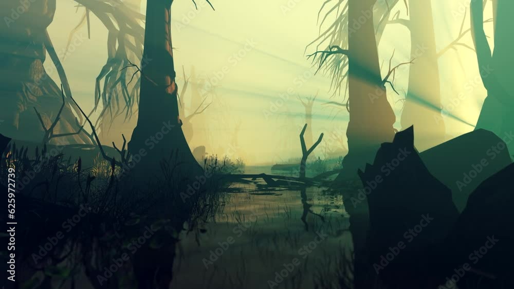 Scary Forest Growing In The Swamp