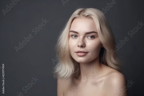 Beauty spa woman with perfect skin, generative AI