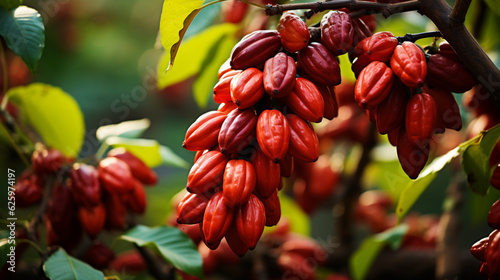Kakaobaum mit reifen Früchten photo