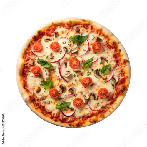 Top View of Baked Pizza