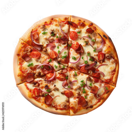 Top View of Baked Pizza