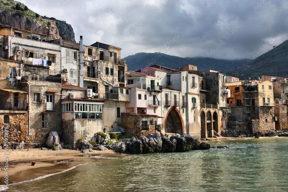 Cefalu town, Sicily island. Italy. Province of Palermo.