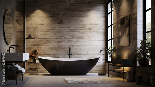 Bathroom modern bathtub luxury interior architecture concrete marble walls design 