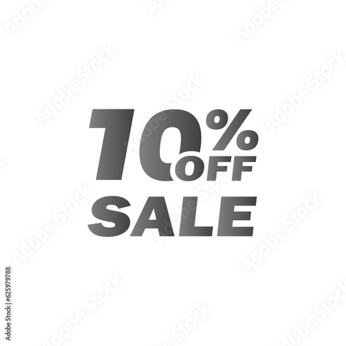 10 percent price off icon, label or tag for sale. Discount badge or sticker design