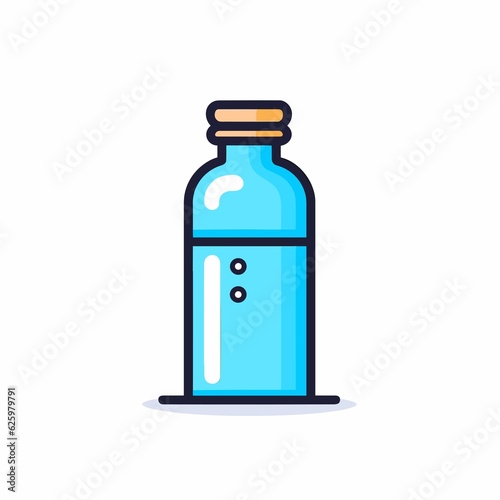 Water Bottle Icon on White Background. Vector Illustration.