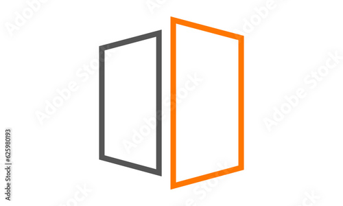 Open door vector icon, exit symbol. Flat sign illustration for web or mobile app
