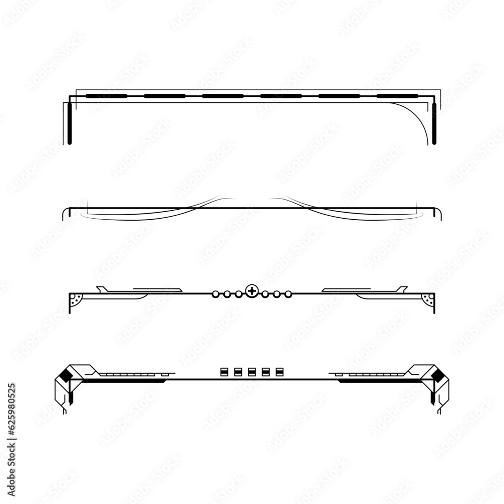 Set Black Simple Line Collection Doodle Border Elements Vector Design Style Sketch Isolated Illustration For Banner Set Black Simple Line Collection Doodle Border Elements Vector Design Style Sketch Isolated Illustration For Banner