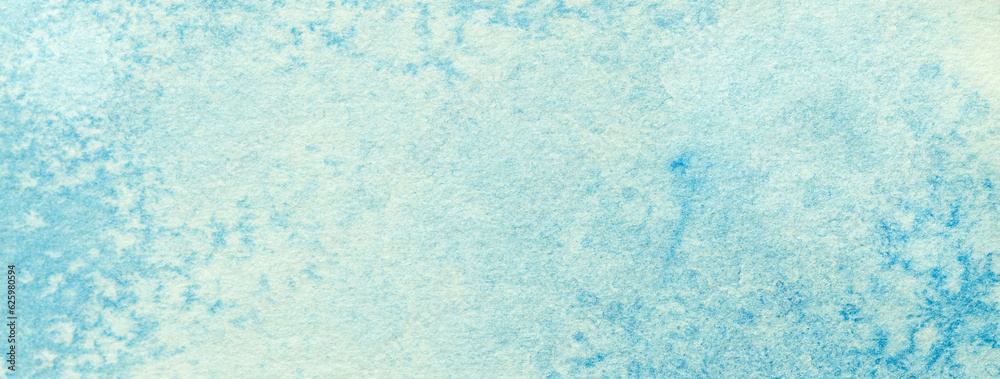 Obraz premium Abstract art background light blue and turquoise colors. Watercolor painting on canvas with soft sky gradient.