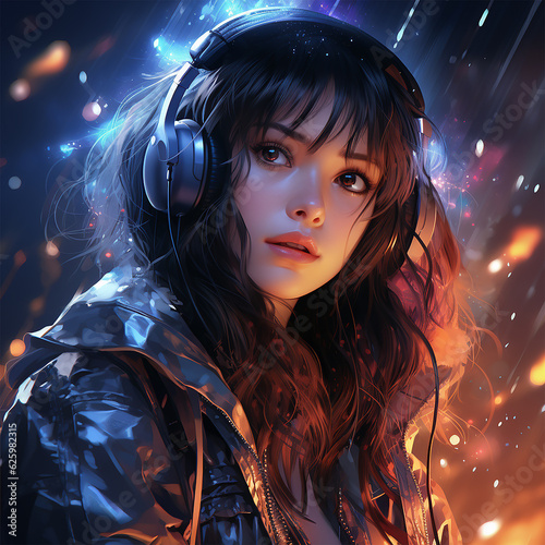 girl with headphones © Toon
