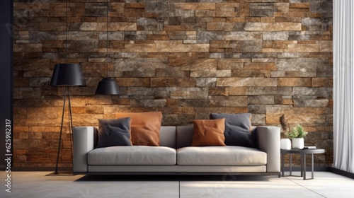 modern brick wall interior decor sign