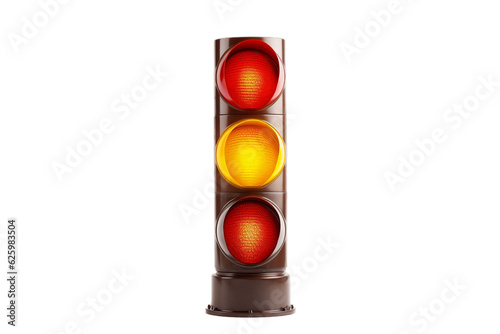 Traffic Light Isolated on Transparent Background. AI