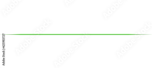 A green horizontal line that can be used to divide graphic elements or text. Vector graphic isolated on a blank background