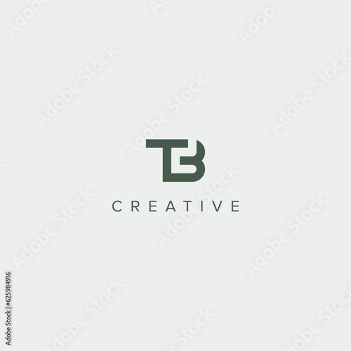 Modern unique letter TB BT logo design template - vector.