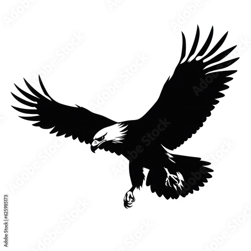 eagle looking isolated on white